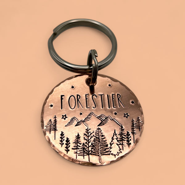 Médaille Personnalisée Montagnes et Arbres, Médaillon d' Identité pour Chien (Copy)