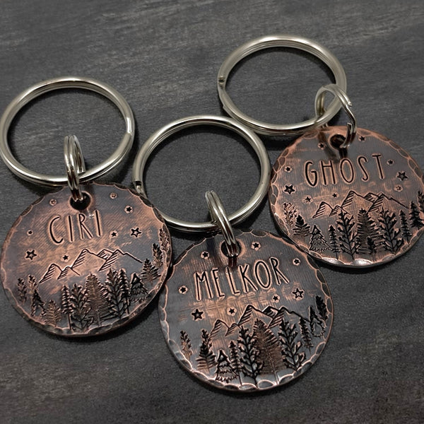 Médaille Chien Cuivre, Médaillon Chien Cuivre Vieilli