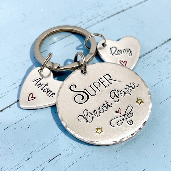 French Step Dad Keyring, Beau Papa Keyring