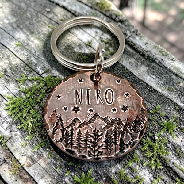 Médaille Chien Cuivre, Médaillon Chien Cuivre Vieilli