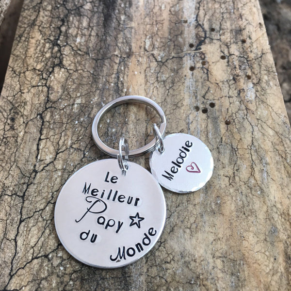 Cadeau Fête des Grands-Pères, Porte Clé Personnalisé Papy, Cadeau Fête des Papys
