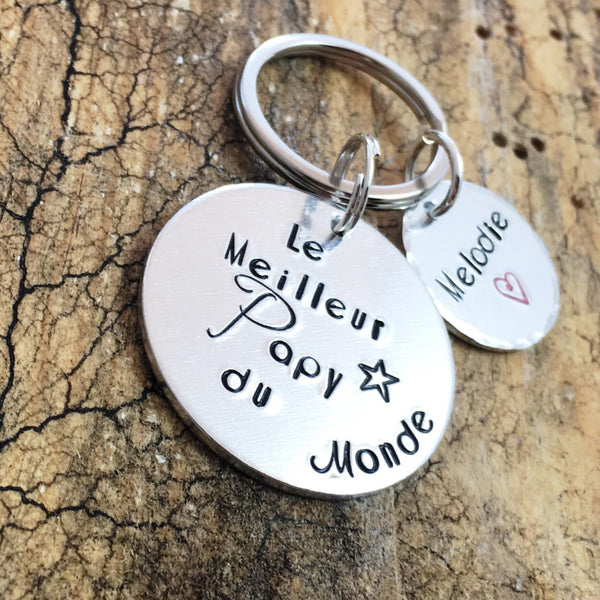 Cadeau Fête des Grands-Pères, Porte Clé Personnalisé Papy, Cadeau Fête des Papys