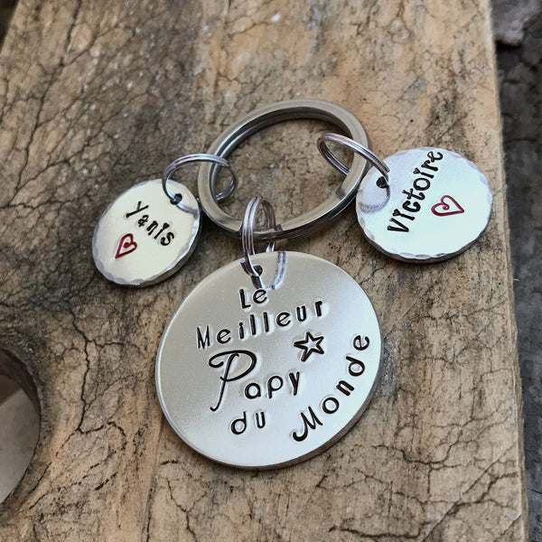 Cadeau Fête des Grands-Pères, Porte Clé Personnalisé Papy, Cadeau Fête des Papys