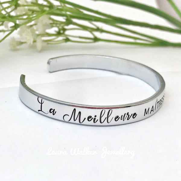 Cadeau Maîtresse, Bijou Maîtresse , Bracelet pour Enseignant Maîtresse
