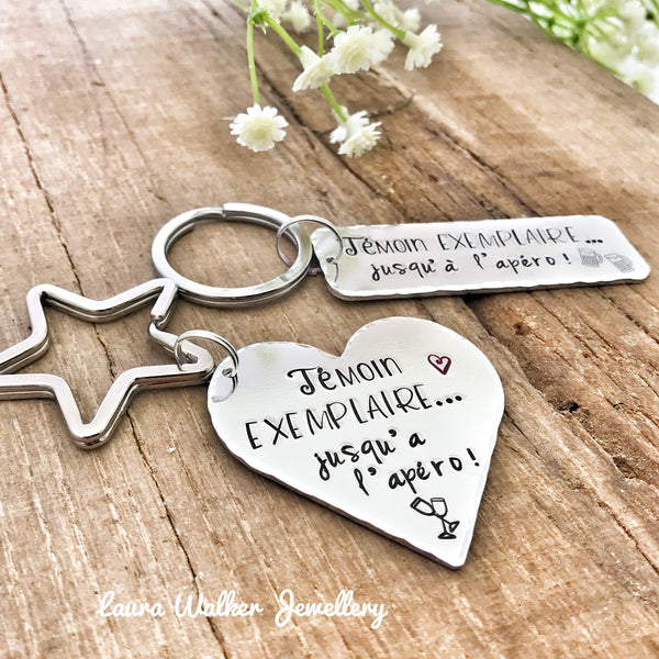 Demande Témoin, Cadeau Témoin, Porte Clé Témoin, Idée Témoin