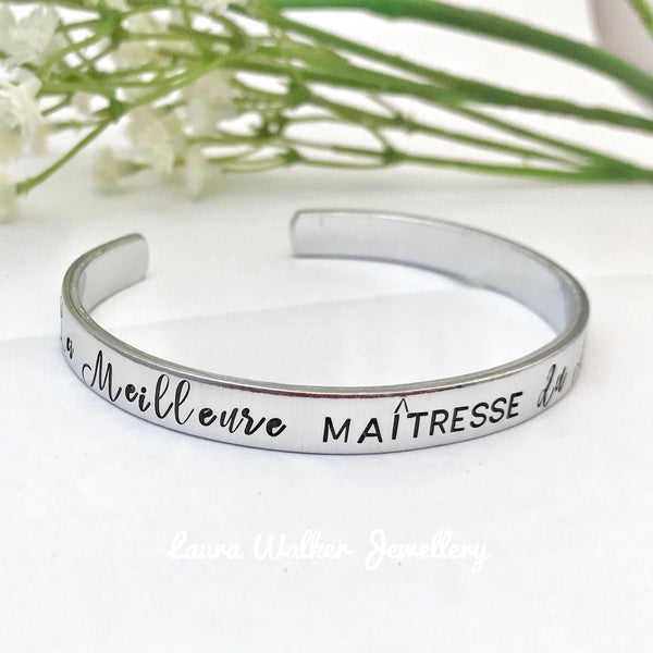 Cadeau Maîtresse, Bijou Maîtresse , Bracelet pour Enseignant Maîtresse