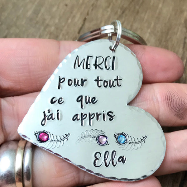 Porte Clé Maîtresse, Cadeau Enseignant, Merci Maîtresse