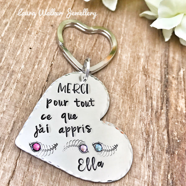 Porte Clé Maîtresse, Cadeau Enseignant, Merci Maîtresse