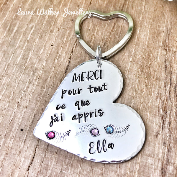 Porte Clé Maîtresse, Cadeau Enseignant, Merci Maîtresse