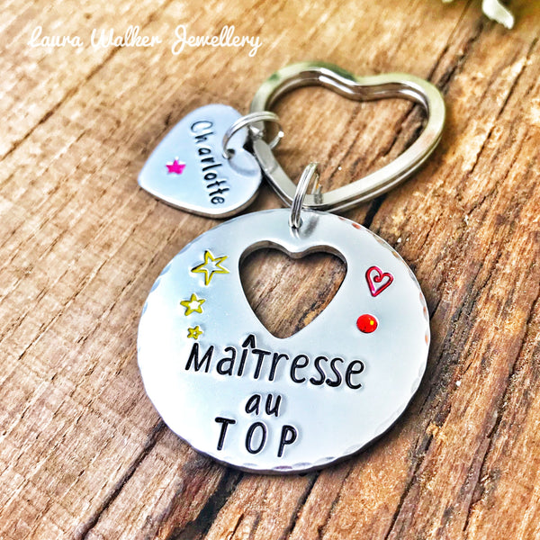 Idée Maîtresse, Porte Clé Personnalisé, Cadeau Maîtresse, Porte Clé Maîtresse, Super Maitresse, Merci Maîtresse, Idée Maîtresse
