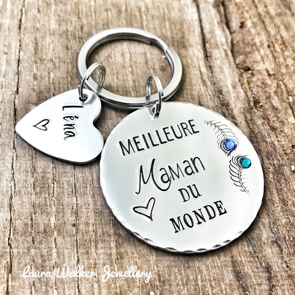 Cadeau Maman, Porte Clé Personnalisé pour Maman, Idée Fête des Mères, Cadeau Noël Mère