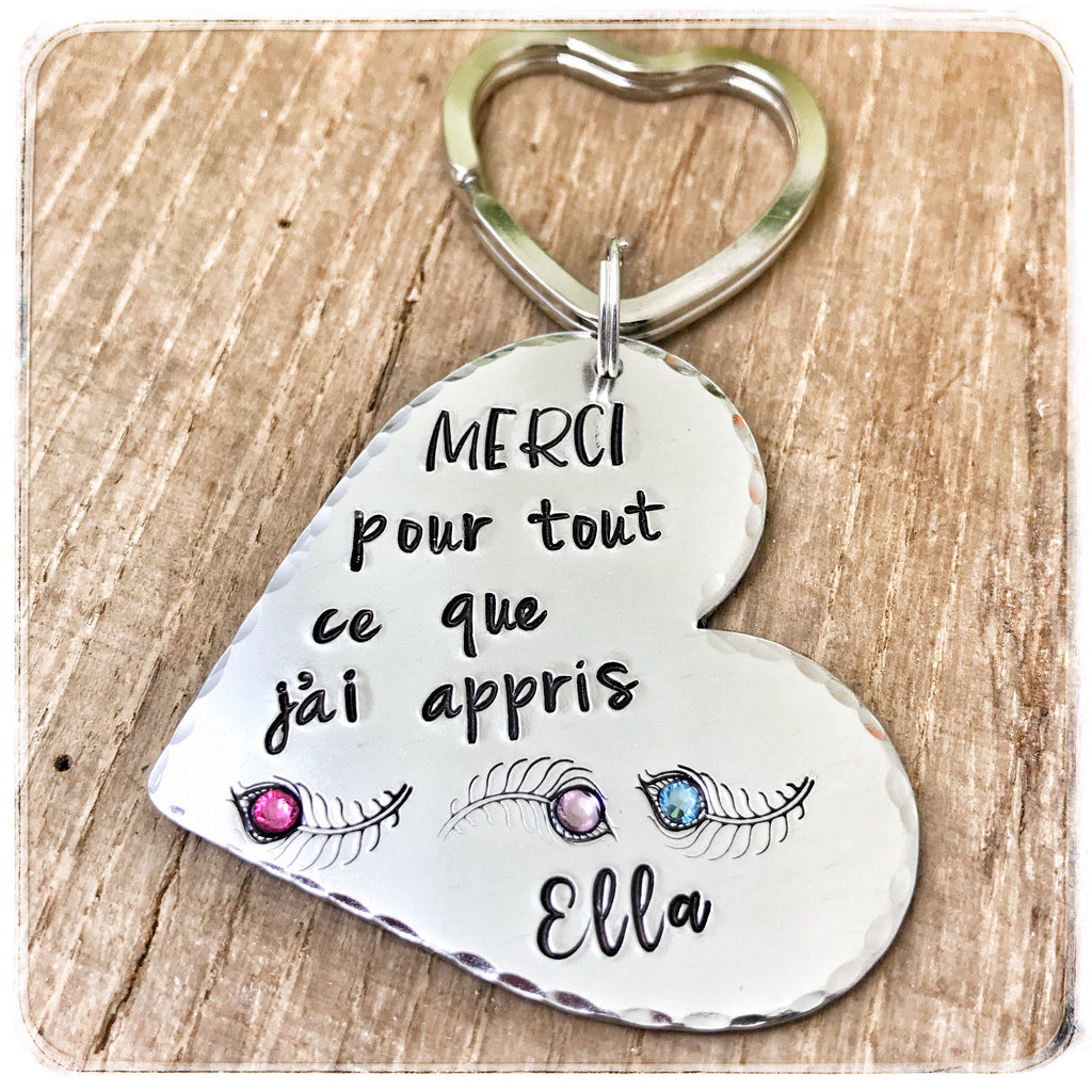 Porte Clé Maîtresse, Cadeau Enseignant, Merci Maîtresse