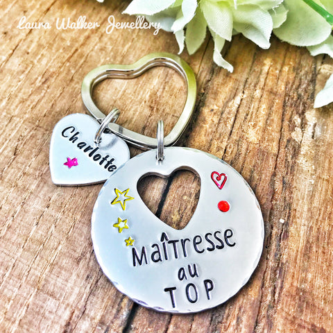 Idée Maîtresse, Porte Clé Personnalisé, Cadeau Maîtresse, Porte Clé Maîtresse, Super Maitresse, Merci Maîtresse, Idée Maîtresse