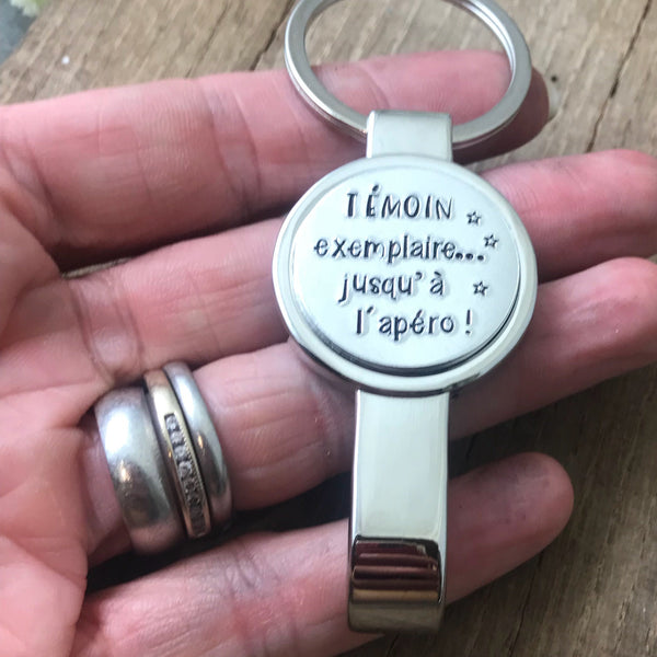 Décapsuleur Personnalisé, Décapsuleur Gravé Message Personnalisé, Cadeau Témoin, Idée Témoin, DemandeTémoin