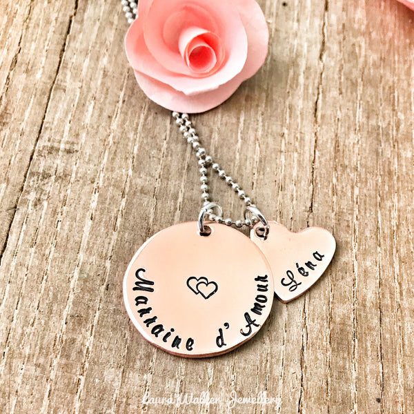 Pendentif Collier Marraine, Cadeau Baptême Marraine, Marraine Formidable, Bijoux Marraine, Demande Marraine