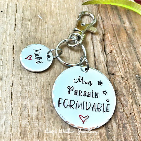 Cadeau Demande Parrain, Porte Clé Parrain, Veux-tu être mon Parrain?