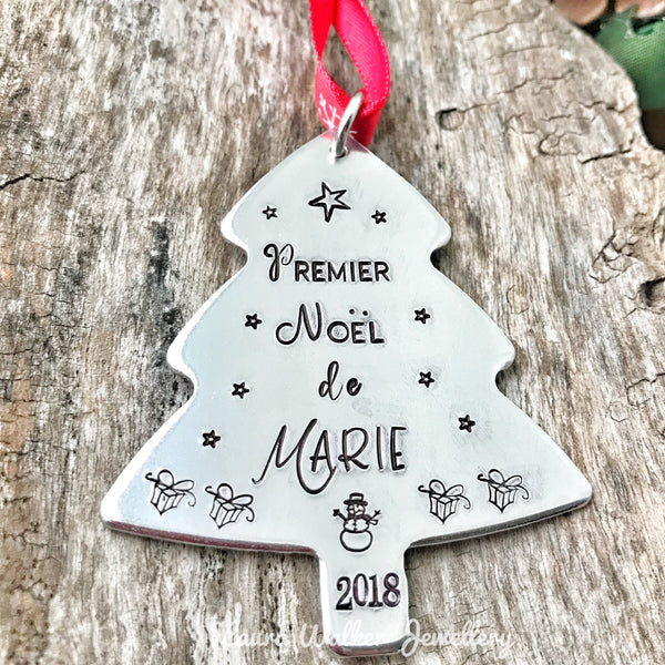Boule de Noël Personnalisée, Souvenir Noël Bébé, Cadeau Premier Noël