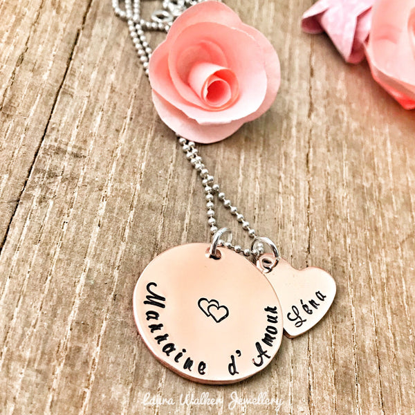 Pendentif Collier Marraine, Cadeau Baptême Marraine, Marraine Formidable, Bijoux Marraine, Demande Marraine