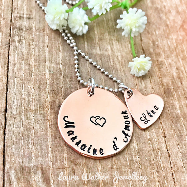 Pendentif Collier Marraine, Cadeau Baptême Marraine, Marraine Formidable, Bijoux Marraine, Demande Marraine