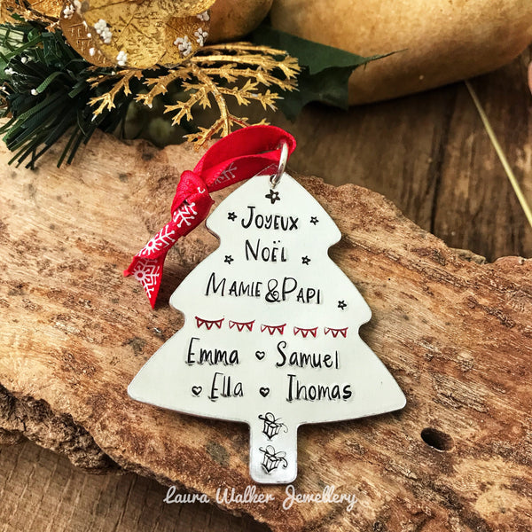 Cadeau Noël Grand-Parents, Boule de Noël Personnalisée , Arbre Noël, Cadeau Personnalisé