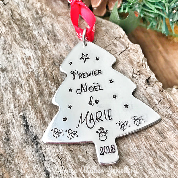 Boule de Noël Personnalisée, Souvenir Noël Bébé, Cadeau Premier Noël