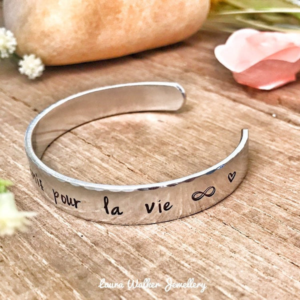 Cadeau Noël Soeur, Bracelet Gravé, Jonc Gravé Soeur, Jonc Argent Soeur