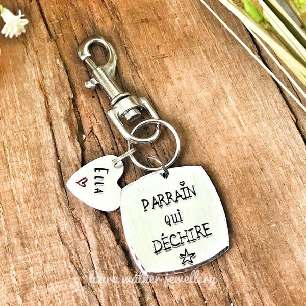 Porte Clé Parrain, Parrain qui Déchire, Cadeau Parrain, Demande Parrain, Meilleur Parrain