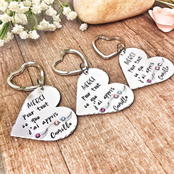 Porte Clé Maîtresse, Cadeau Enseignant, Merci Maîtresse