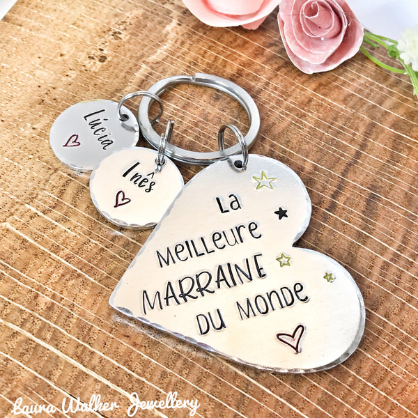 Meilleure Marraine Porte Clé, Demande Marraine, Porte Clef, Cadeau Baptême
