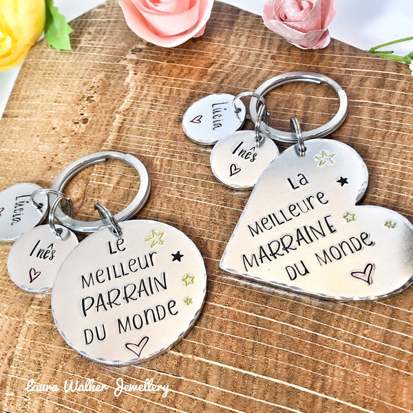 Meilleure Marraine Porte Clé, Demande Marraine, Porte Clef, Cadeau Baptême