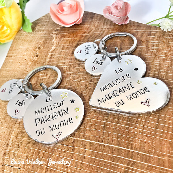 Meilleure Marraine Porte Clé, Demande Marraine, Porte Clef, Cadeau Baptême
