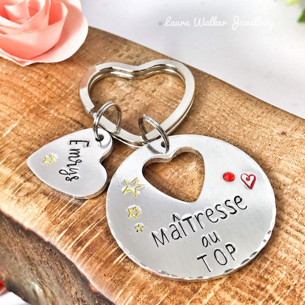 Idée Maîtresse, Porte Clé Personnalisé, Cadeau Maîtresse, Porte Clé Maîtresse, Super Maitresse, Merci Maîtresse, Idée Maîtresse