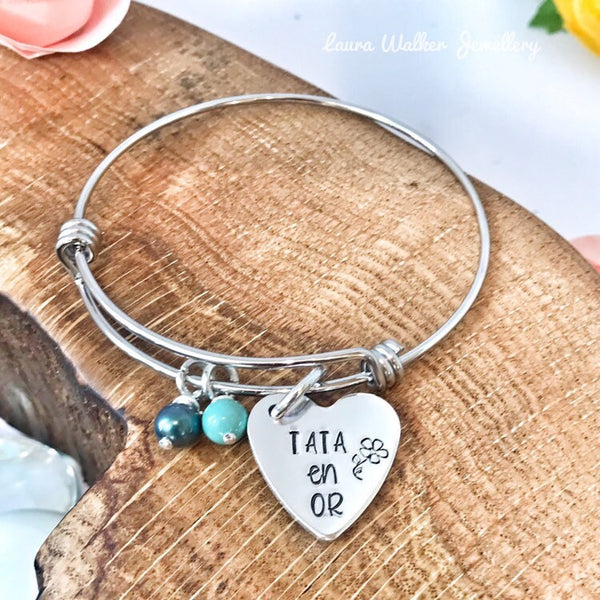 Idée Cadeau Tata, Bracelet Personnalisé Tata Tatie , Bijoux Tata Tatie, Tata en Or