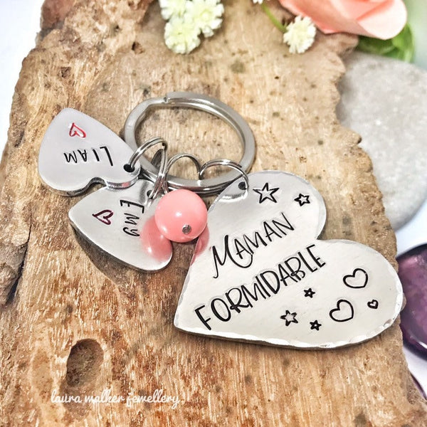 Porte Clé Maman - Maman Formidable - Cadeau Personnalisé Fête des Mères