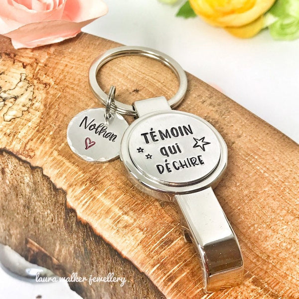 Décapsuleur Personnalisé, Décapsuleur Gravé Message Personnalisé, Cadeau Témoin, Idée Témoin, Témoin qui Déchire
