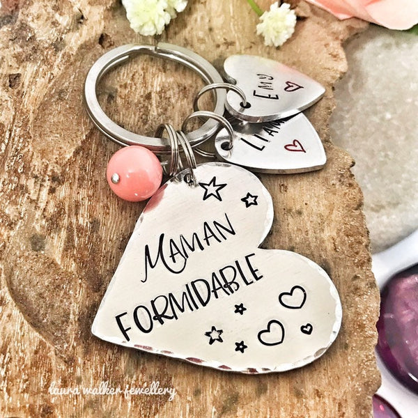 Porte Clé Maman - Maman Formidable - Cadeau Personnalisé Fête des Mères