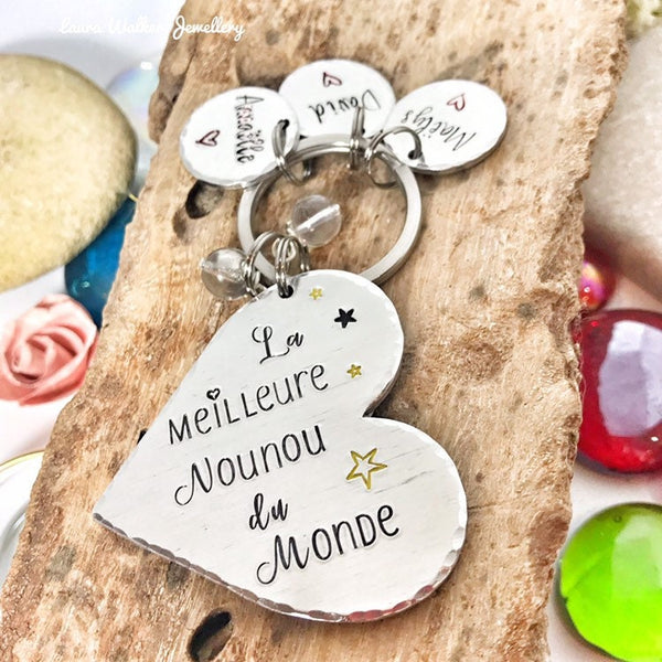 Porte Clé Nounou, Cadeau Nounou, La Meilleure Nounou, Merci Nounou