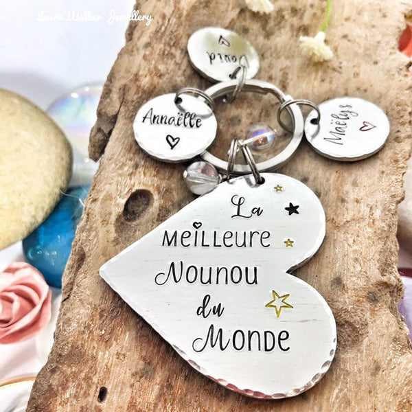 Porte Clé Nounou, Cadeau Nounou, La Meilleure Nounou, Merci Nounou