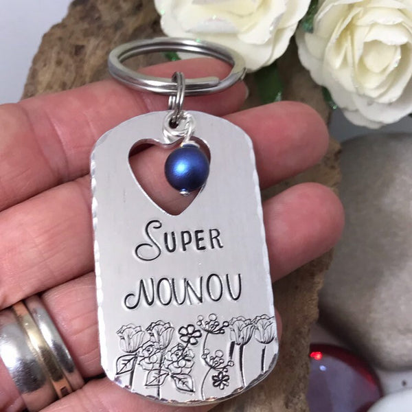 Porte Clé Nounou, Cadeau Nounou, La Meilleure Nounou, Merci Nounou, Super Nounou
