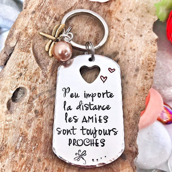 Porte Clé Meilleure Amie, Porte Clé Gravé Message Personnalisé, Cadeau Meilleure Amie, Idée Noël Amie