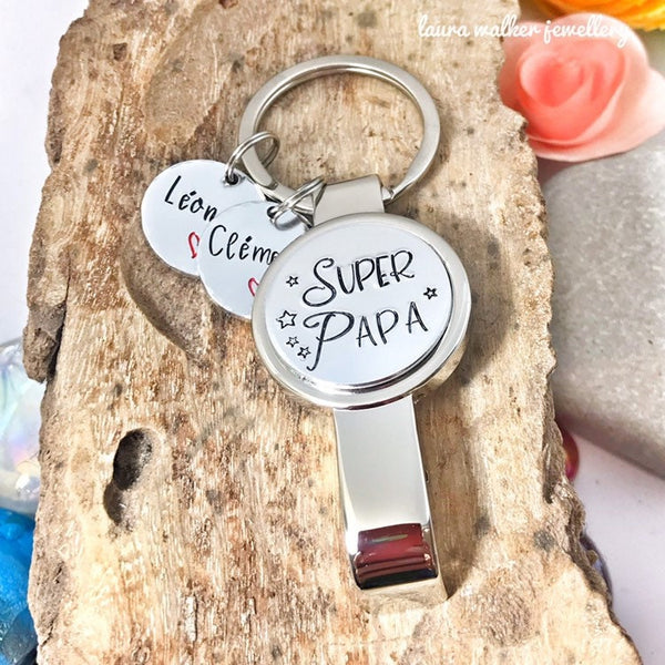 Cadeau Super Papa, Décapsuleur Personnalisé, Cadeau Papa Noël, Idée Fête des Pères