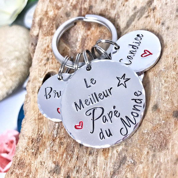 Cadeau Fête des Grands-Pères, Porte Clé Personnalisé Papy, Cadeau Fête des Papys