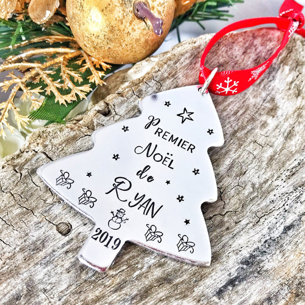 Boule de Noël Personnalisée, Souvenir Noël Bébé, Cadeau Premier Noël