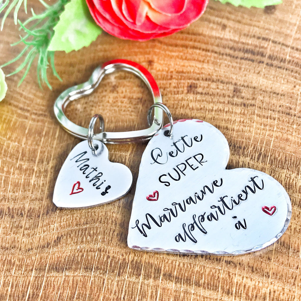 Cadeau Demande Marraine, Porte-Clé Marraine, Cadeau Baptême Marraine, Bijoux Marraine