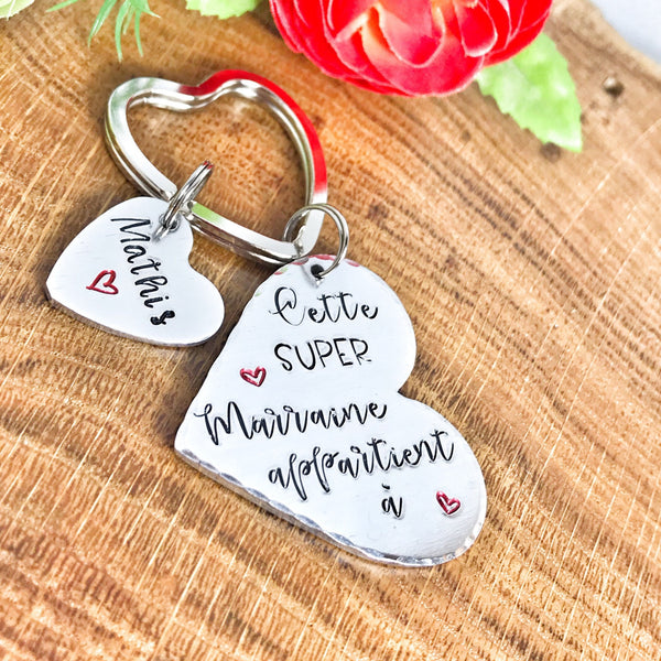 Cadeau Demande Marraine, Porte-Clé Marraine, Cadeau Baptême Marraine, Bijoux Marraine
