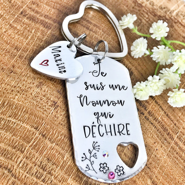 Nounou qui Déchire, Porte Clé Nounou, Cadeau Nounou, La Meilleure Nounou, Merci Nounou