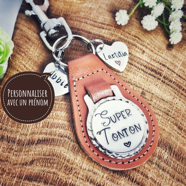 Porte Clé Tonton, Cadeau Tonton, Futur Tonton, Super Tonton, Cadeau Frère Noël