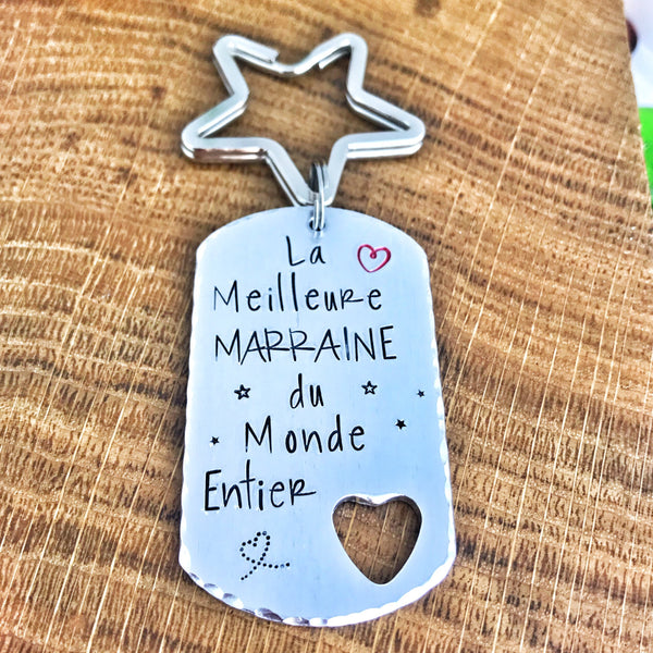 Meilleure Marraine Porte Clé, Demande Marraine, Porte-Clé Marraine, Cadeau Baptême Marraine, Marraine Formidable, Bijoux Marraine