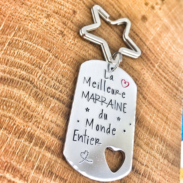 Meilleure Marraine Porte Clé, Demande Marraine, Porte-Clé Marraine, Cadeau Baptême Marraine, Marraine Formidable, Bijoux Marraine