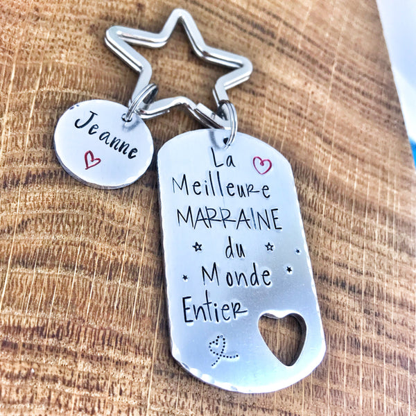 Meilleure Marraine Porte Clé, Demande Marraine, Porte-Clé Marraine, Cadeau Baptême Marraine, Marraine Formidable, Bijoux Marraine